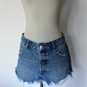 NWOT Zara life Blue Denim Cutoff Shorts
